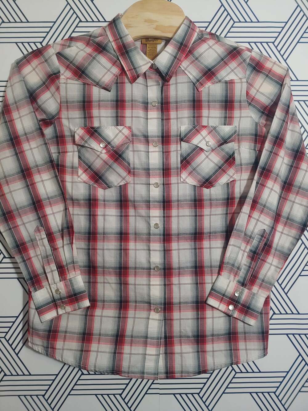 Mens Wrangler Long Sleeve Pearl Snap Size XL